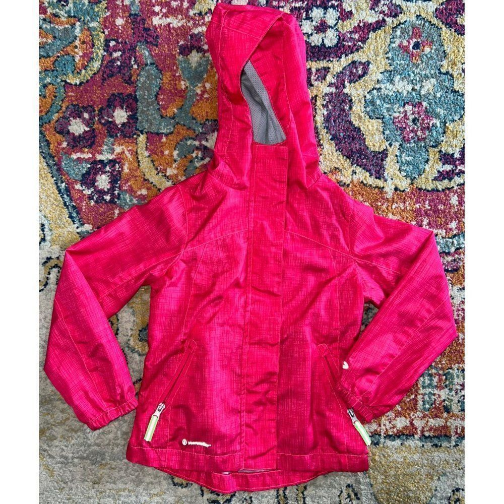 Champion Girls' VentureDry Hooded Pink Rain Jacket (XS)